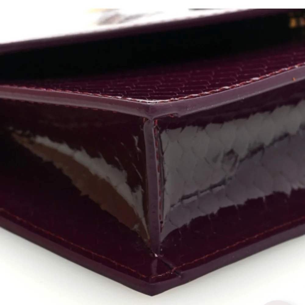 Christian Louboutin Rich Burgundy Clutch/ wallet on chain - Picture 5 of 6